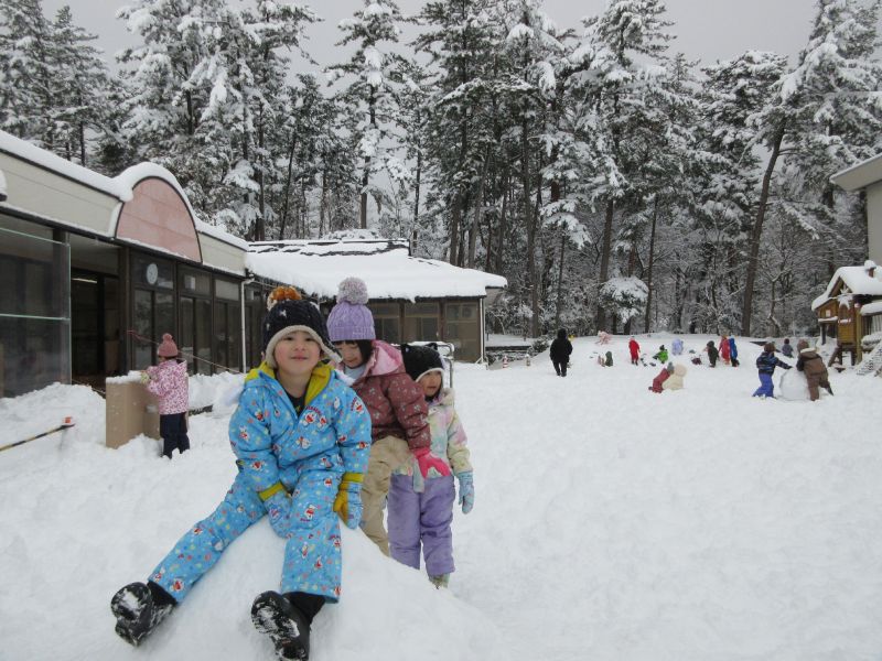 雪あそびの画像